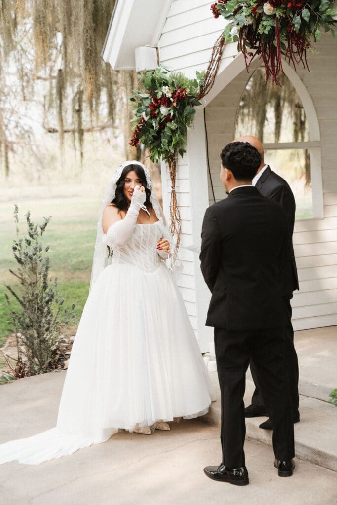 Bride and Groom at wedding ceremony