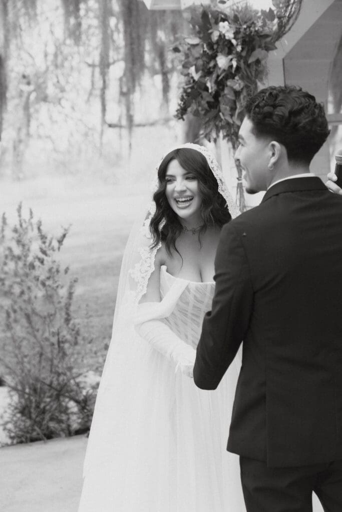 Bride and Groom at ceremony