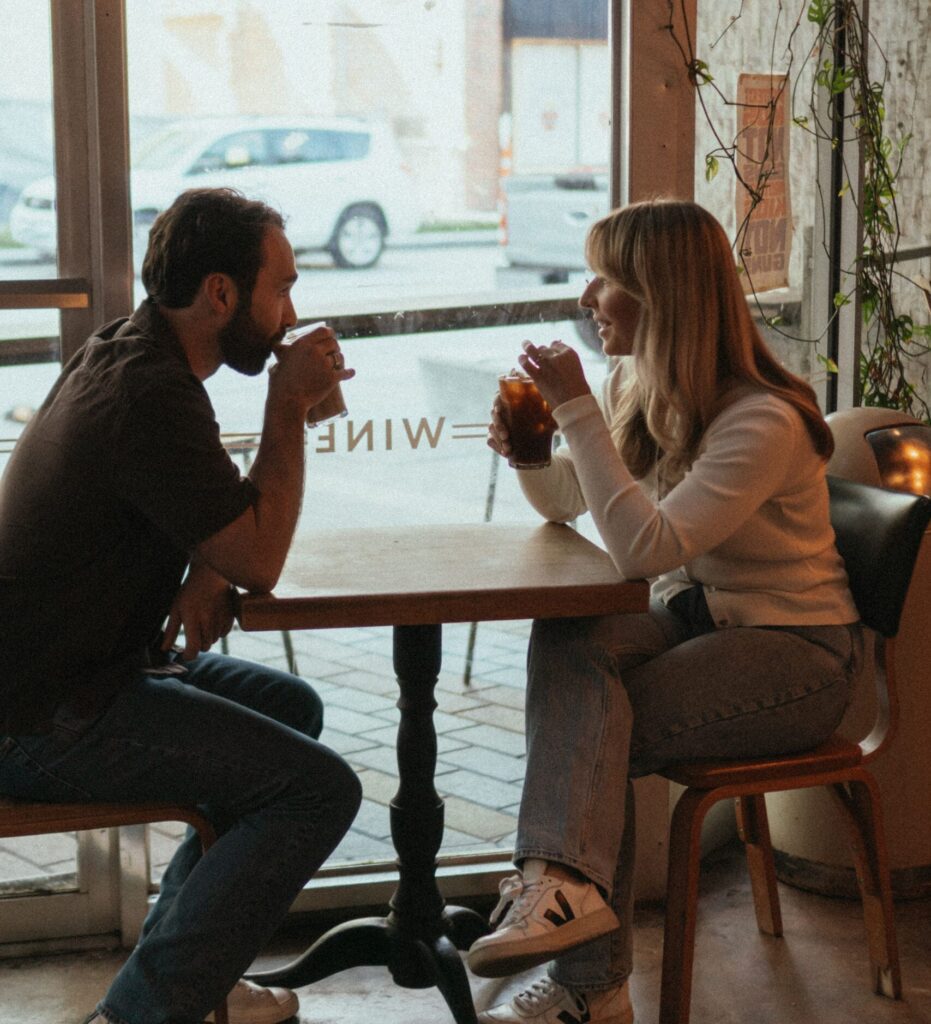 Couple drinking coffee