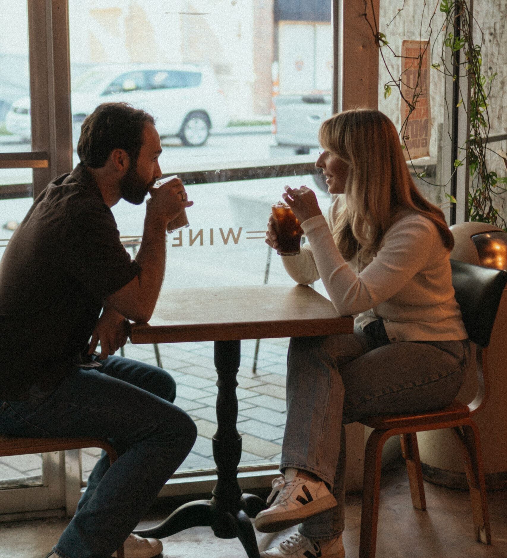 Couple drinking coffee